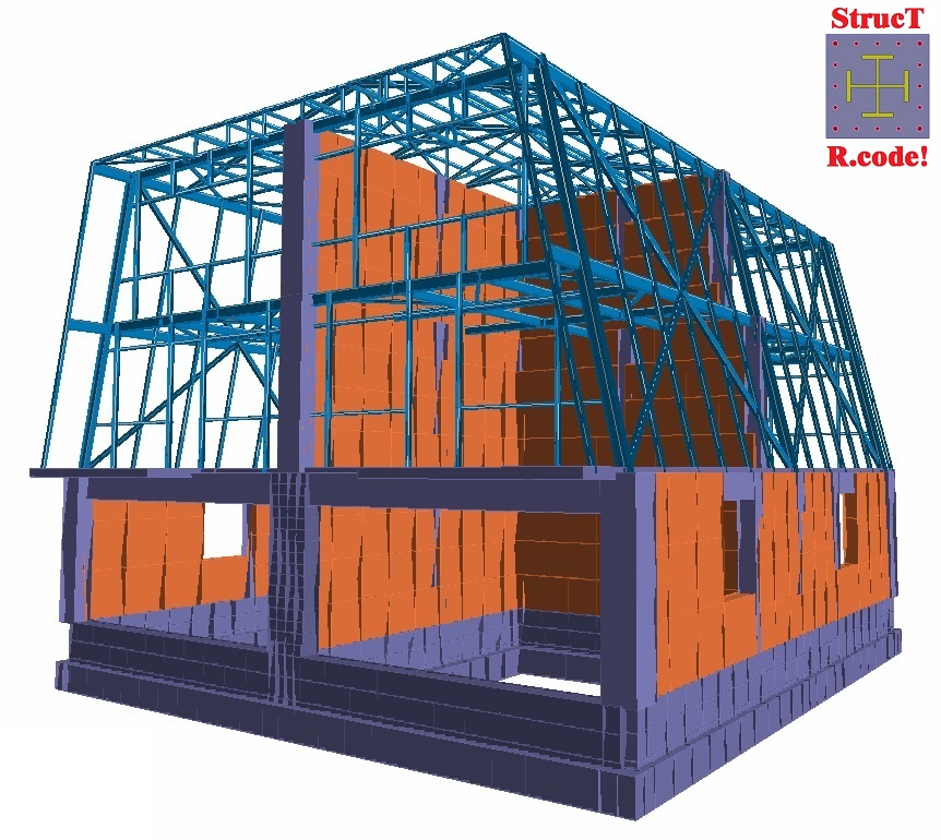 Proiect casa pe structura metalica firma Struct R.code!